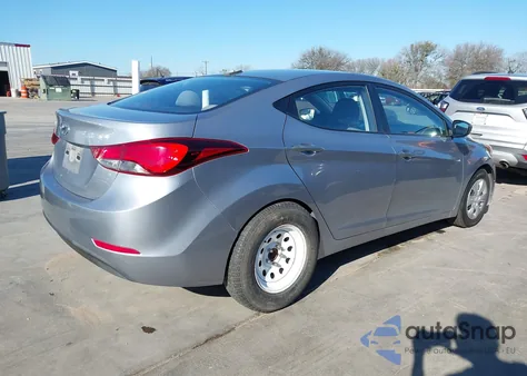 2016 Hyundai Elantra Se z USA, uszkodzony, nr VIN 5NPDH4AE6GH739205
